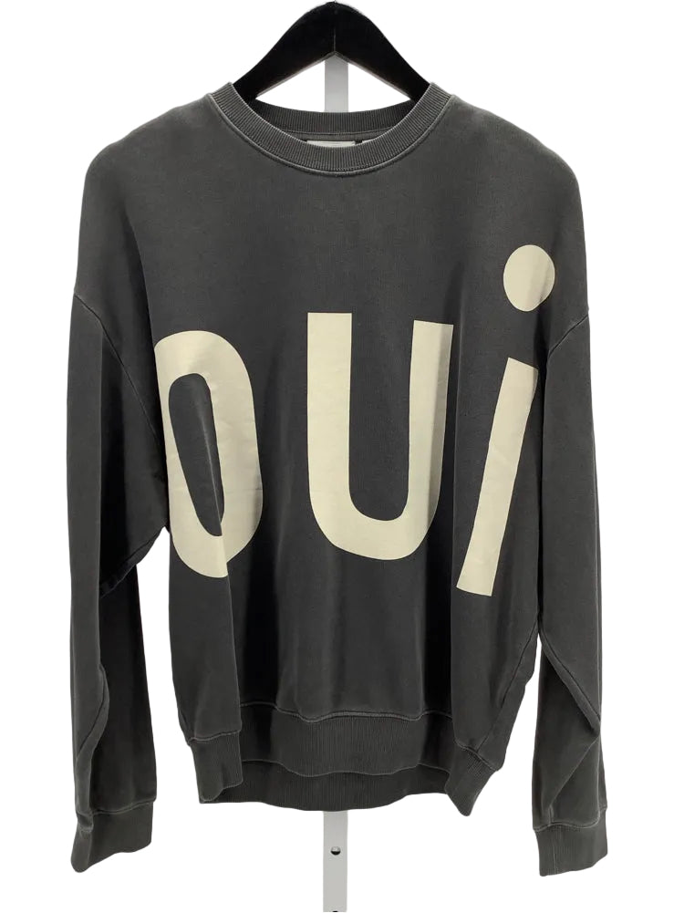 Clare V. Size S Gray & Cream Sweatshirt