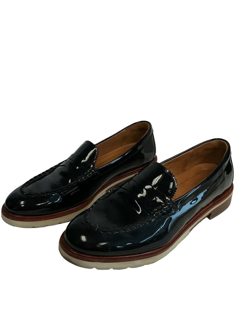 Samuel Hubbard Shoe Size 10 Black Loafers