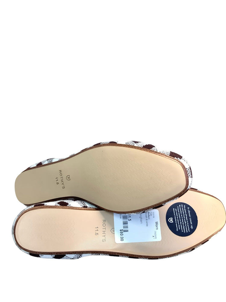 Rothy's Shoe Size 11.5 Brown & white Flats