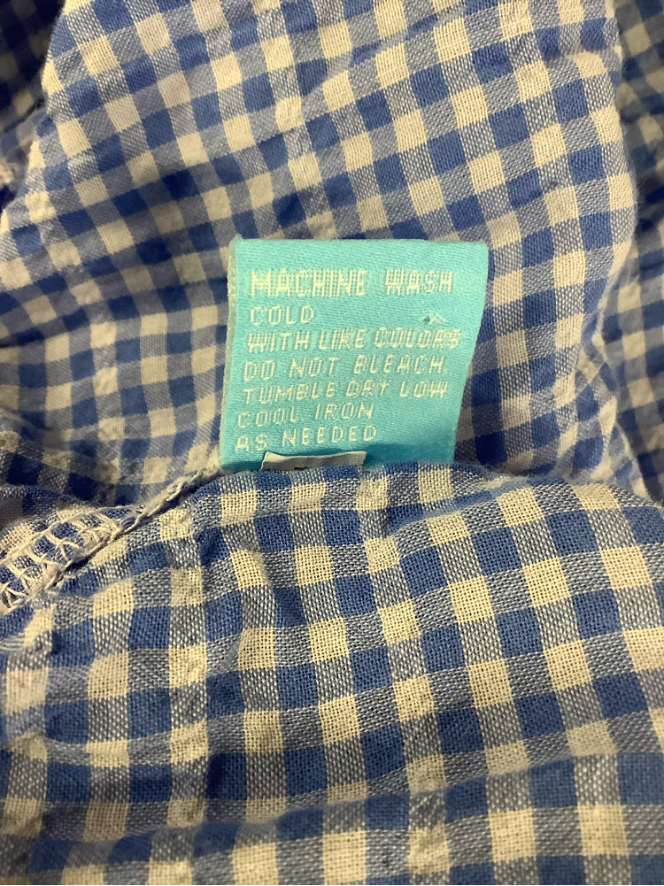 J. McLaughlin Size M Blue & White Shirt