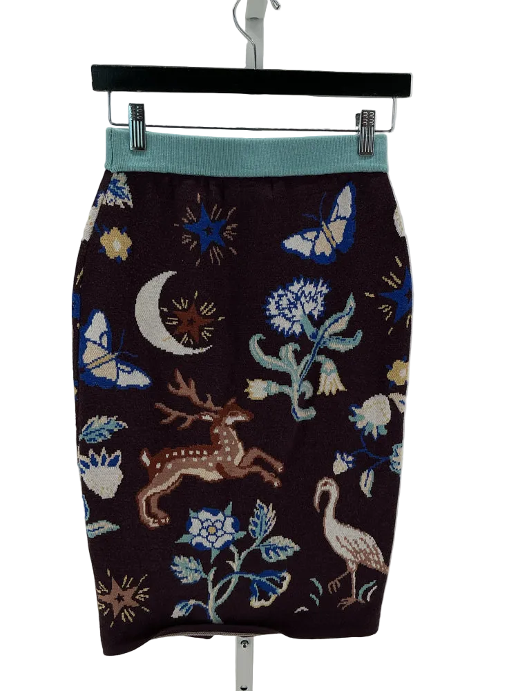 by anthropologie Size XS Brown Multi Skirt