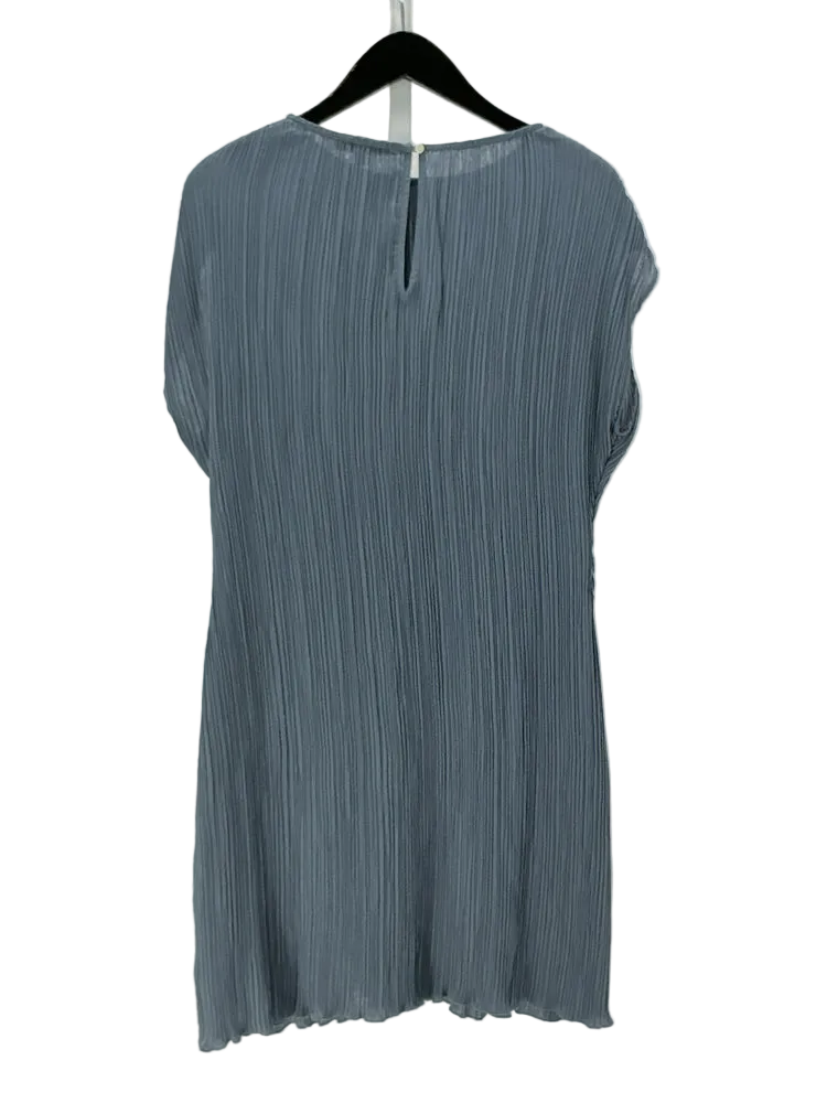 Madewell Size 10 Blue Plisse Mini Tee Dress