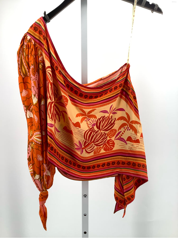 Farm Rio Size M Orange Multi Shirt
