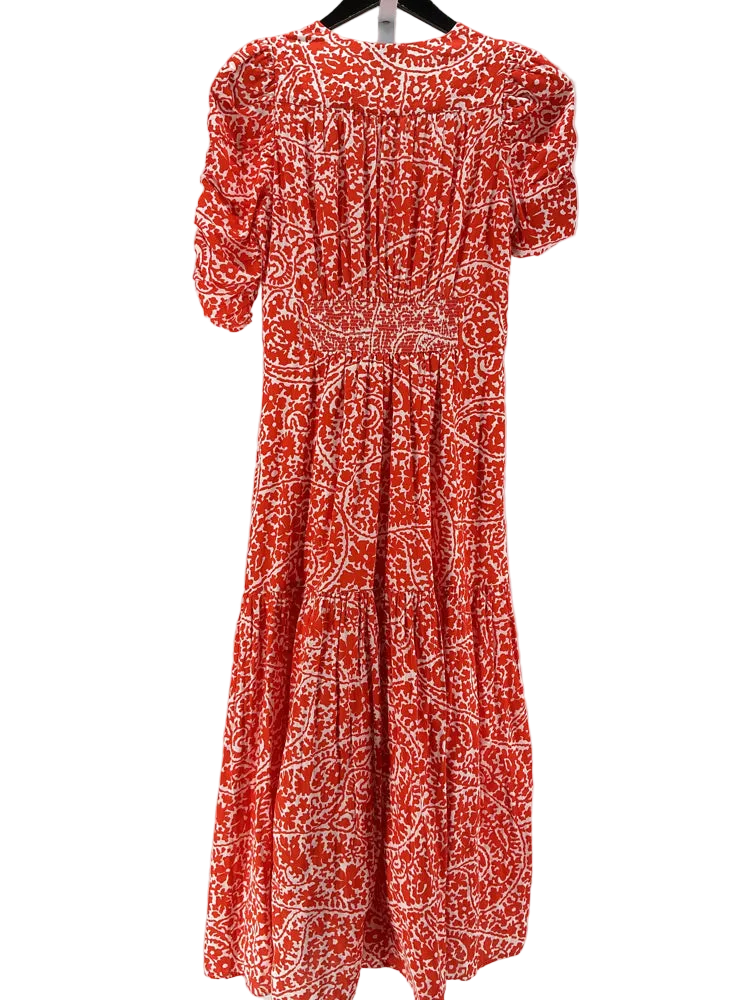 ME + EM Size 6 Orange & White Dress