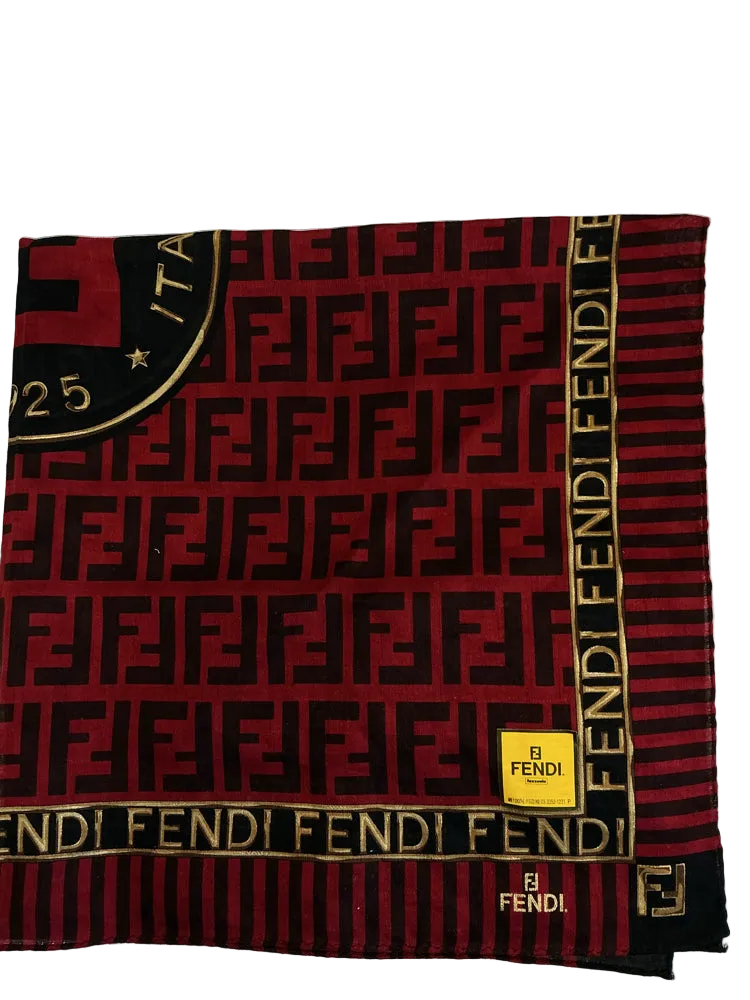 Fendi Red multi Scarf