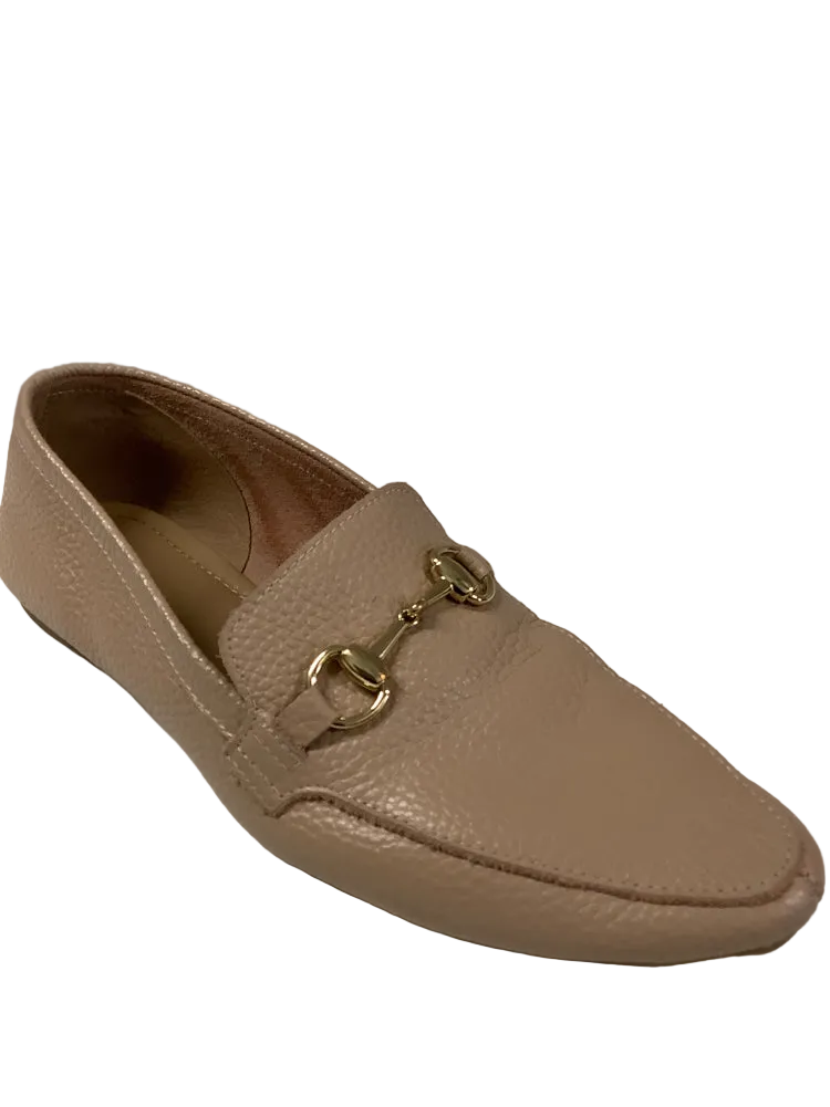 All Black Shoe Size 7.5 Tan Loafers