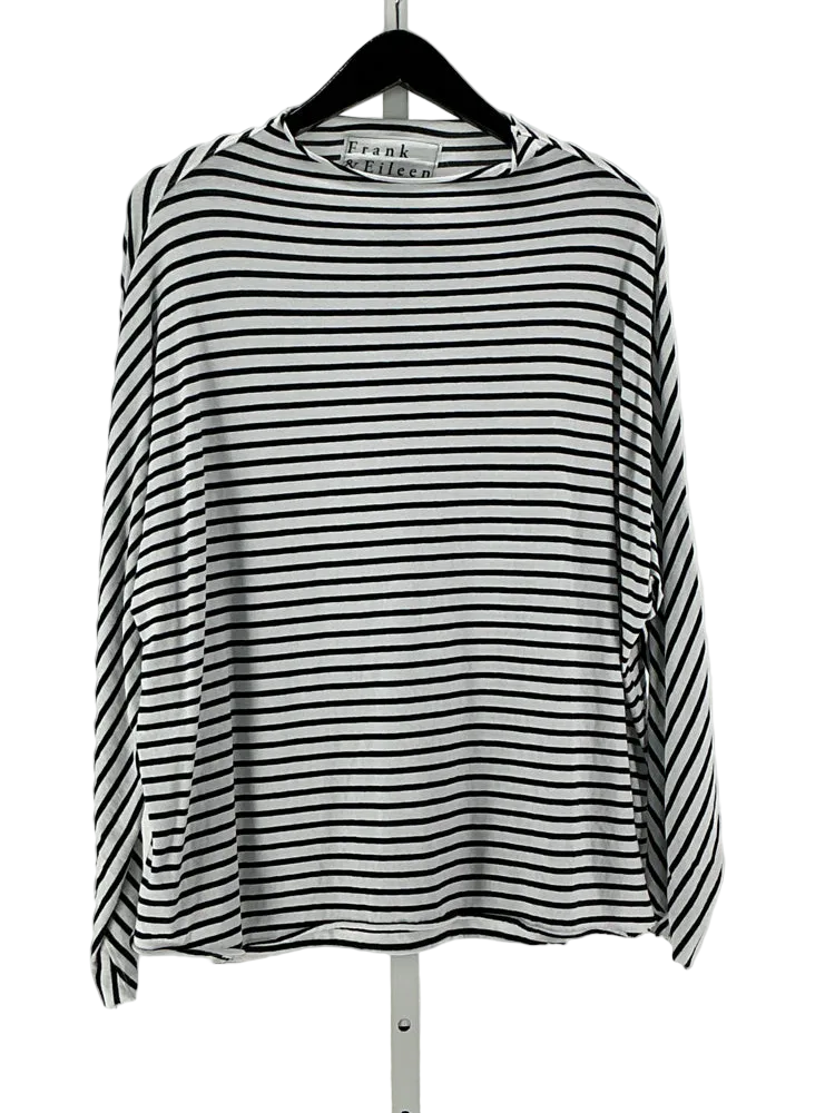 Frank & Eileen Size S Navy & white Shirt