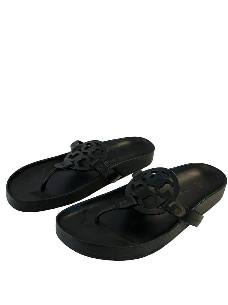 Tory Burch Shoe Size 9 Black Miller Cloud Sandals