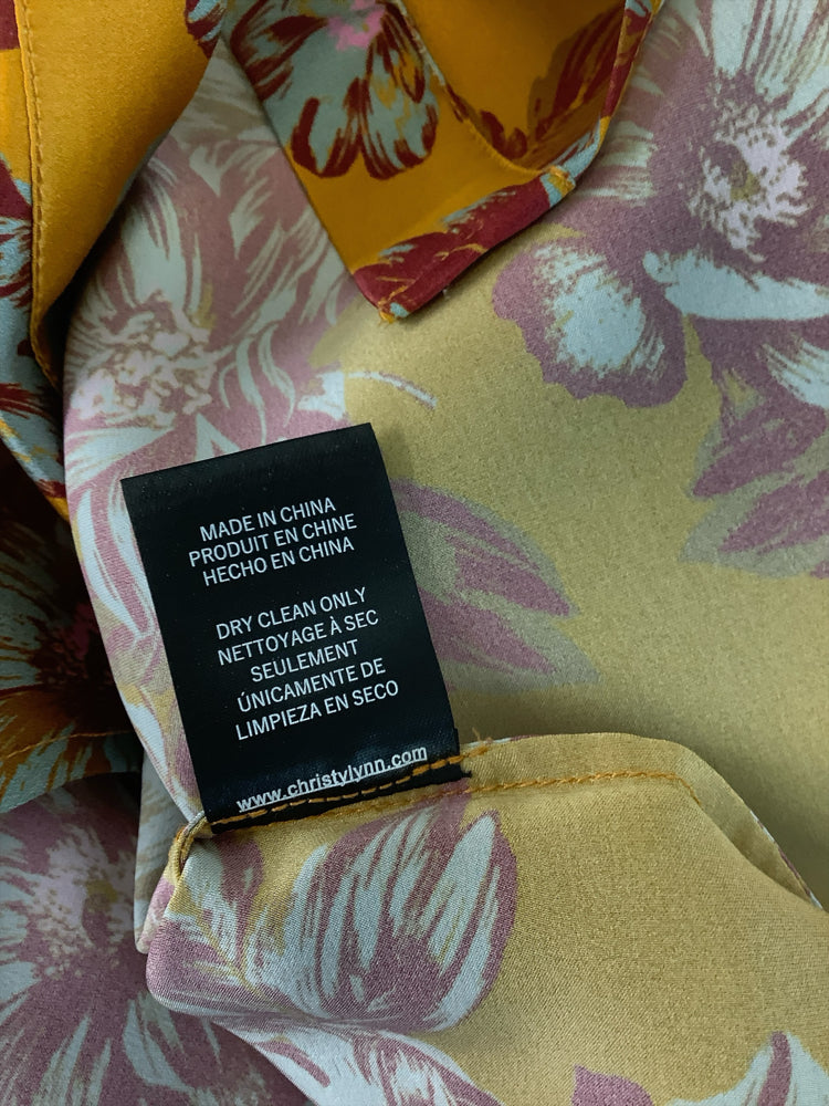 Christy Lynn Size S Yellow Multi Shirt