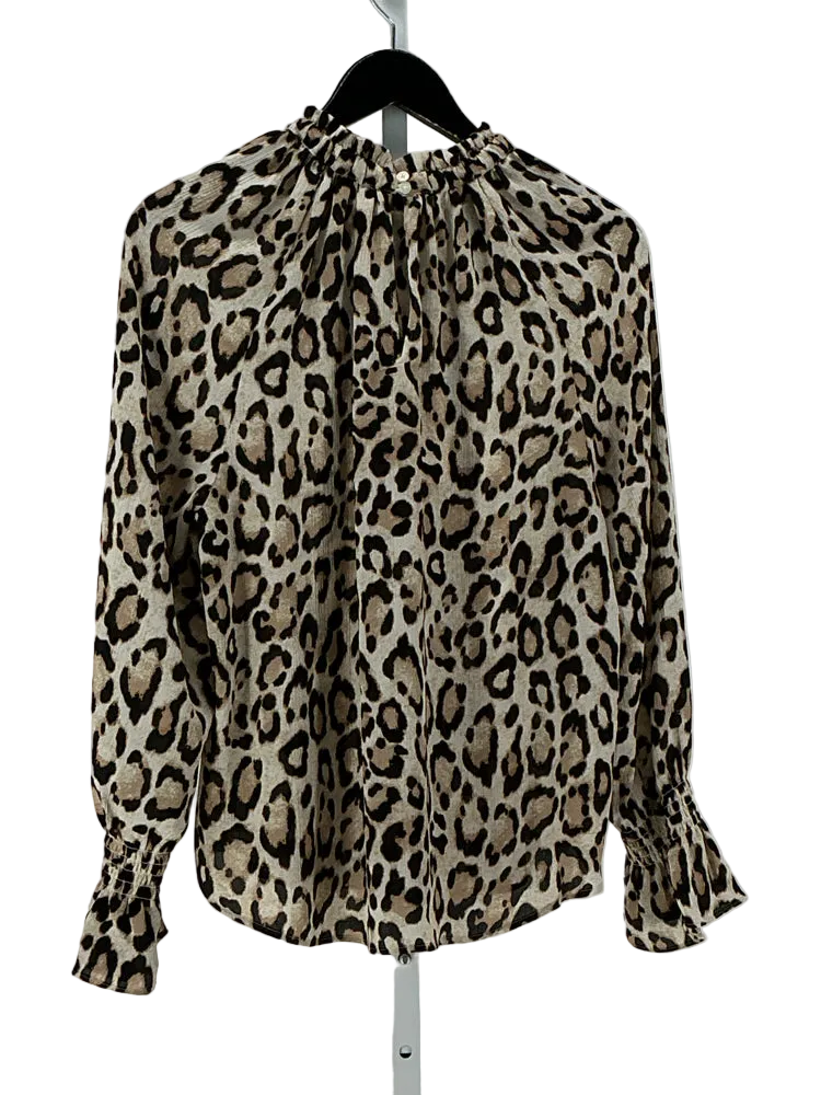 Loft Size M Tan Multi Shirt