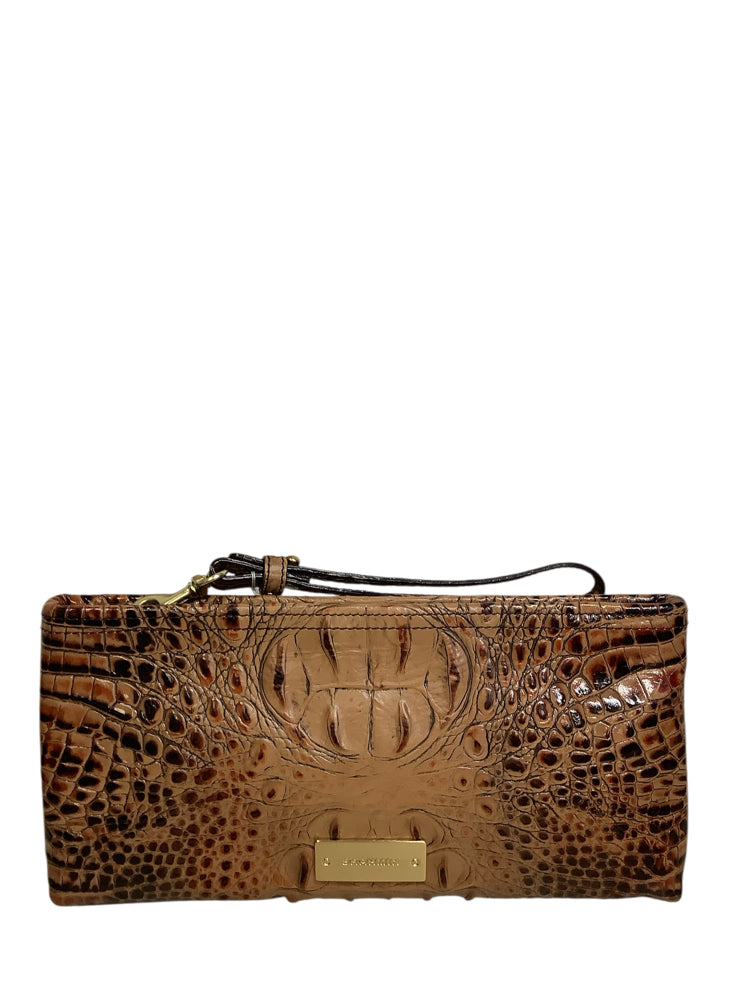 Brahmin Brown Wristlet