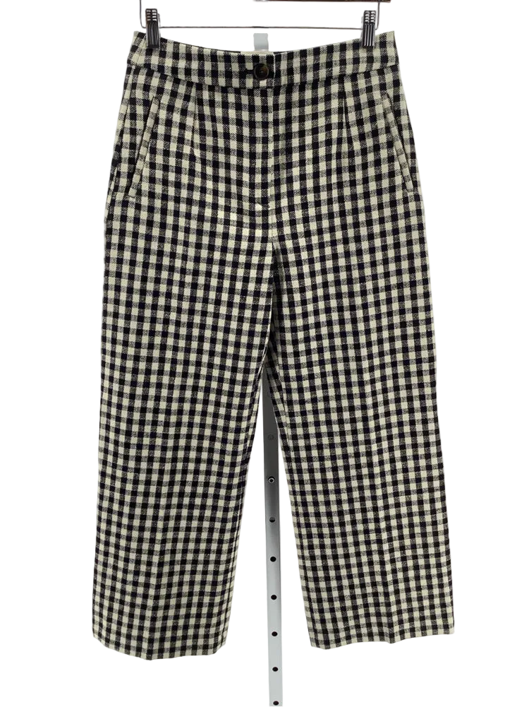 Sezane Size 6 Black & White Pants