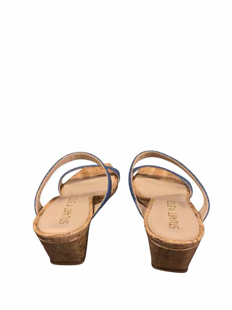 Stuart Weitzman Shoe Size 8 Blue Aleena Wedges