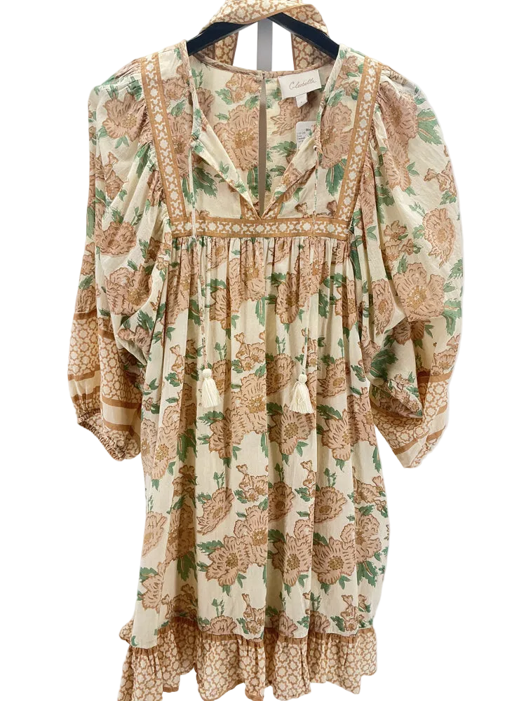 Cleobella Size L Tan Multi Dress