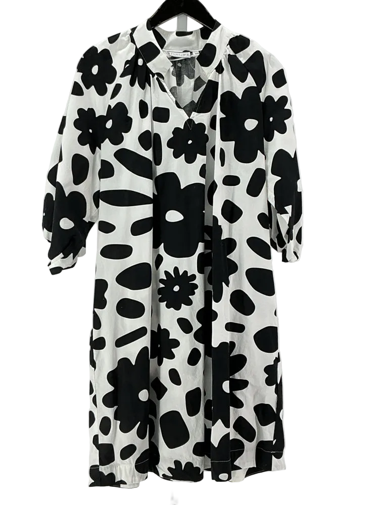 Foil Size 10 Black & White Dress