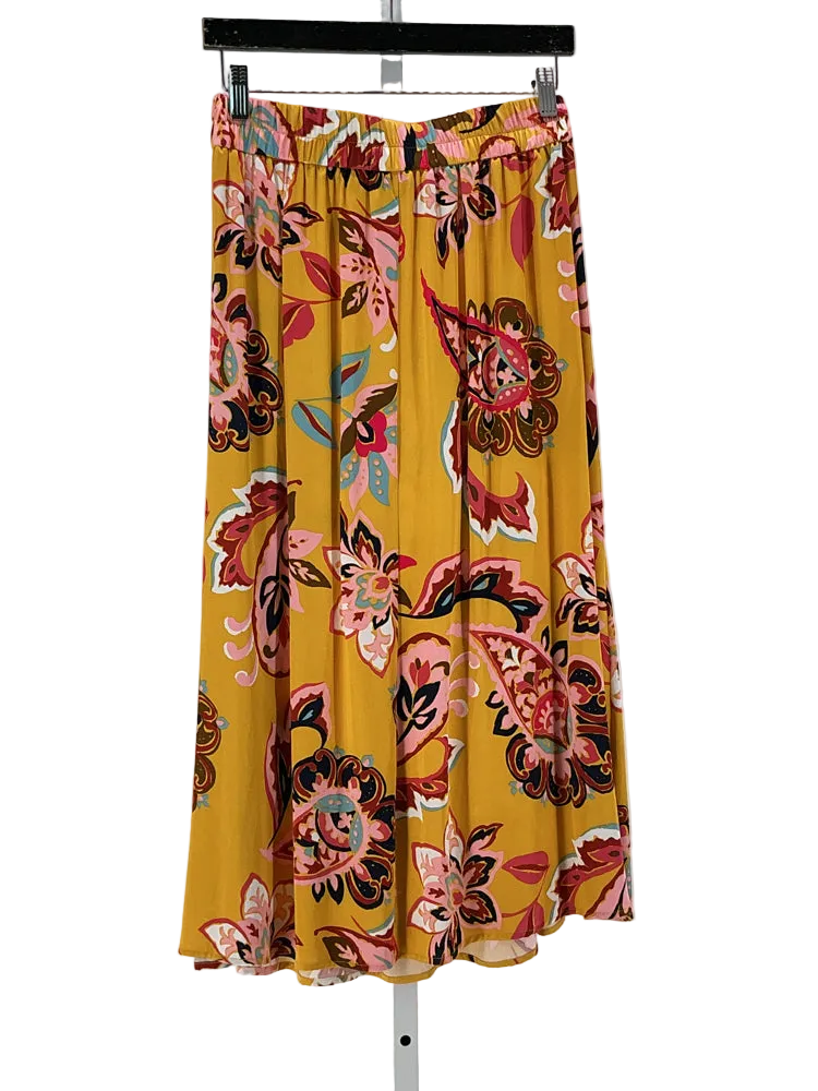 Tahari Size S Yellow Multi Skirt