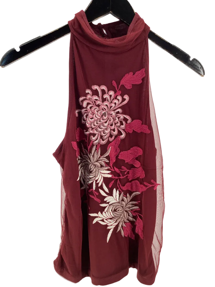 Anthropologie Size S Red & Pink Shirt