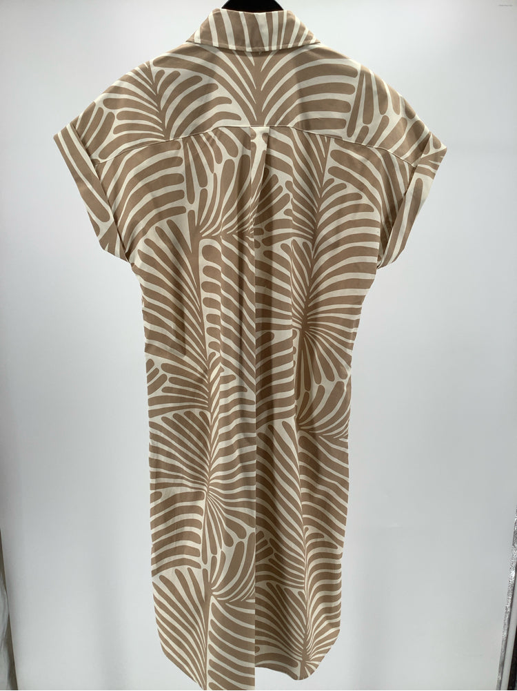 J.McLaughlin Size XS Tan & Cream Luciana Dress
