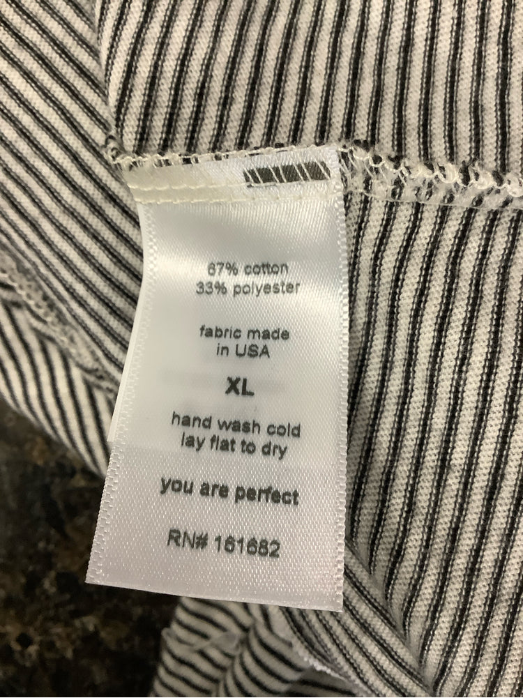 perfectwhitetee Size XL Gray & Black Fiona Shirt