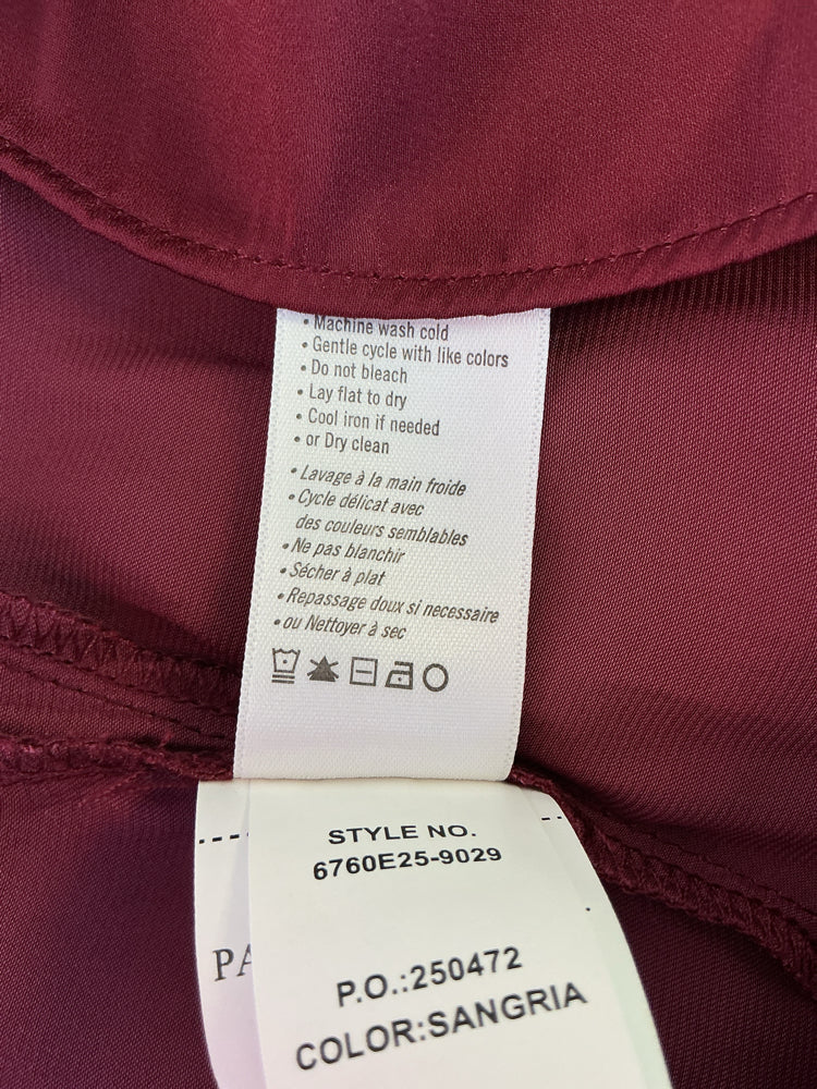 Paige Size S Burgundy GENIE Shirt