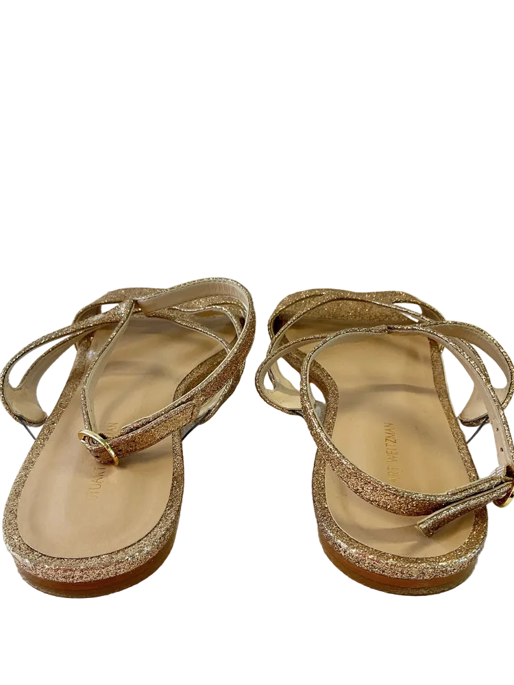 Stuart Weitzman Shoe Size 9 Gold Sandals