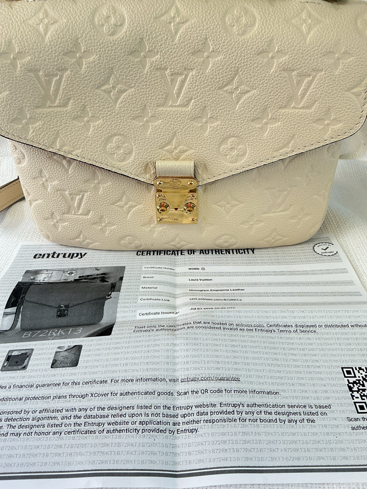 Louis Vuitton Cream Pochette Metis Handbags