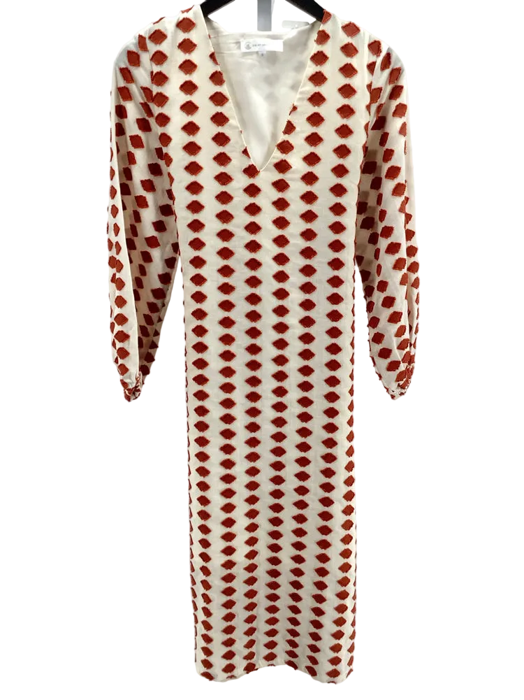 Corey Lynn Calter Size S Cream & orange Aviva Dress