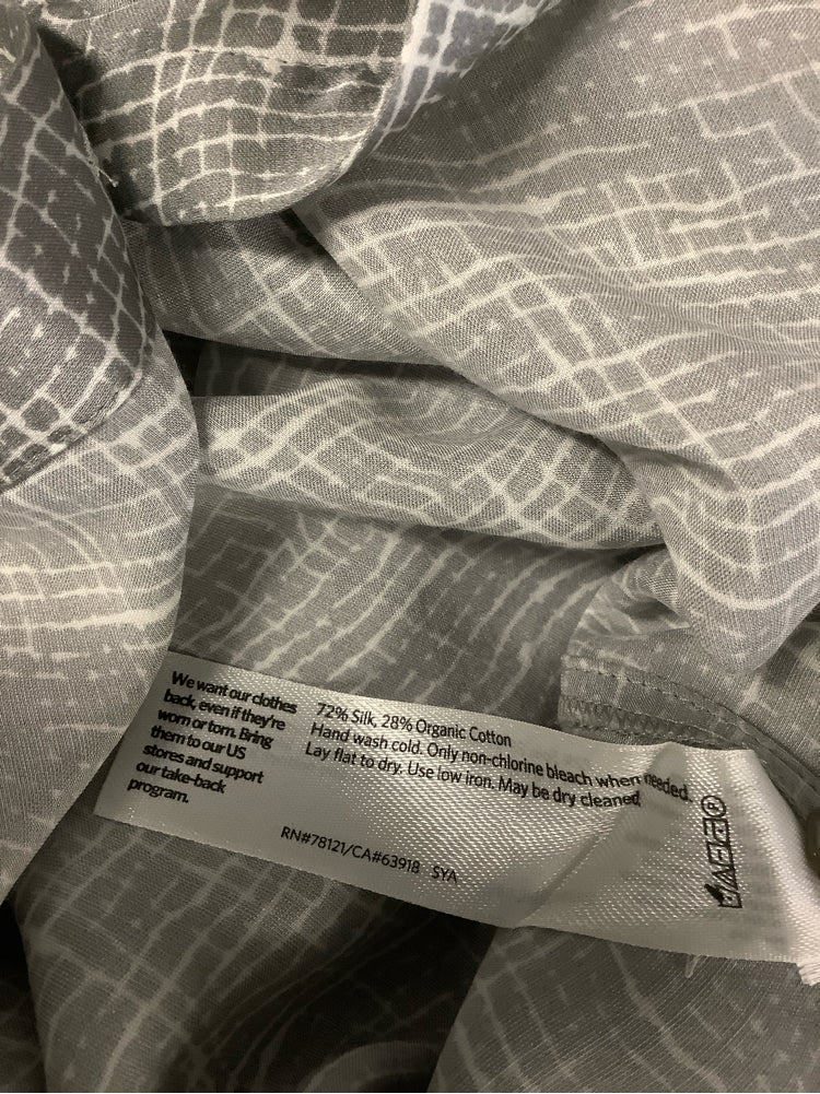 Eileen Fisher Size S Gray & White Dress