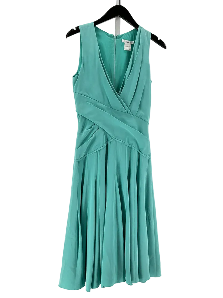 Oscar de la Renta Size 2 Green Dress