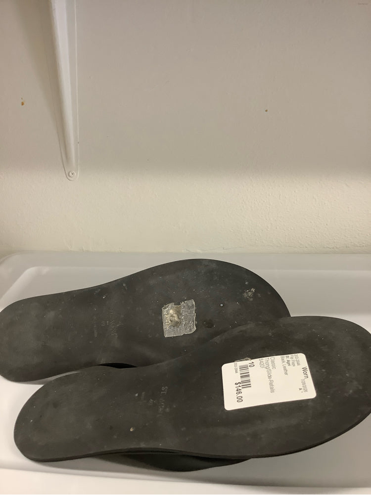St. Agni Shoe Size 10 Black Flip Flops