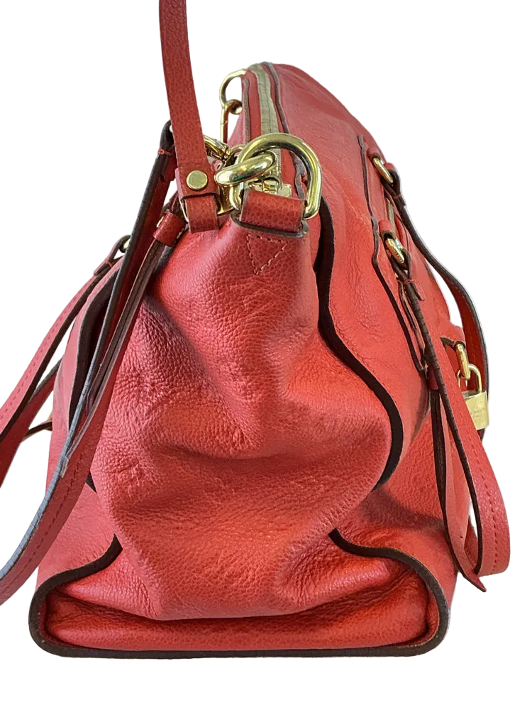 Louis Vuitton Orange LUMINEUSE GM Handbags