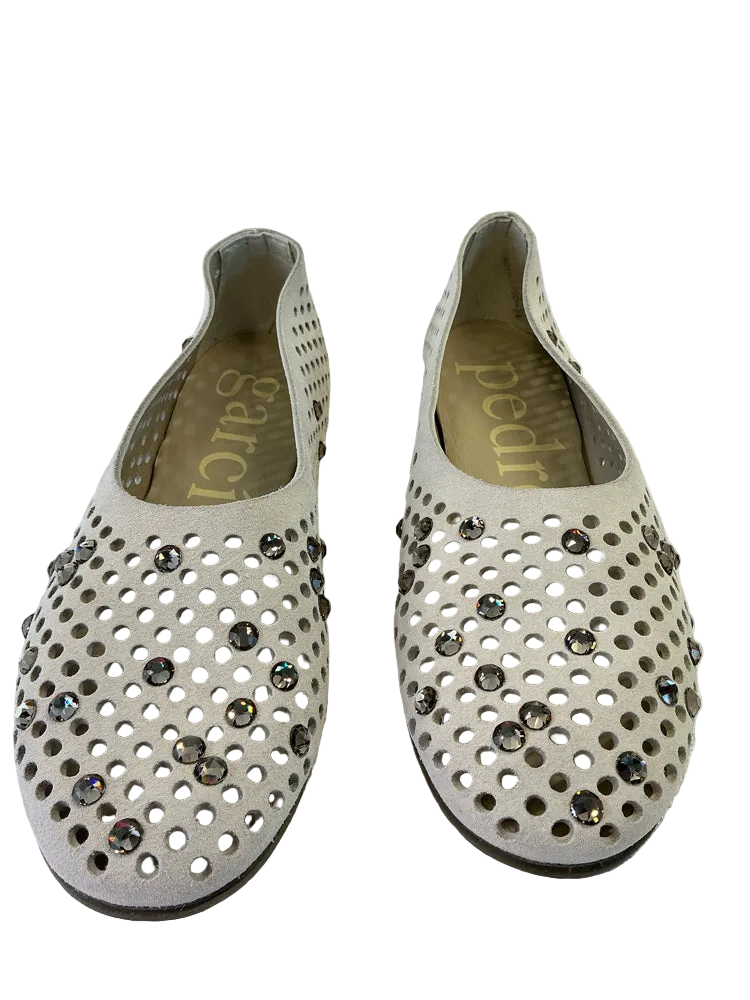 pedro garcia Shoe Size 6 Cream & Silver Flats