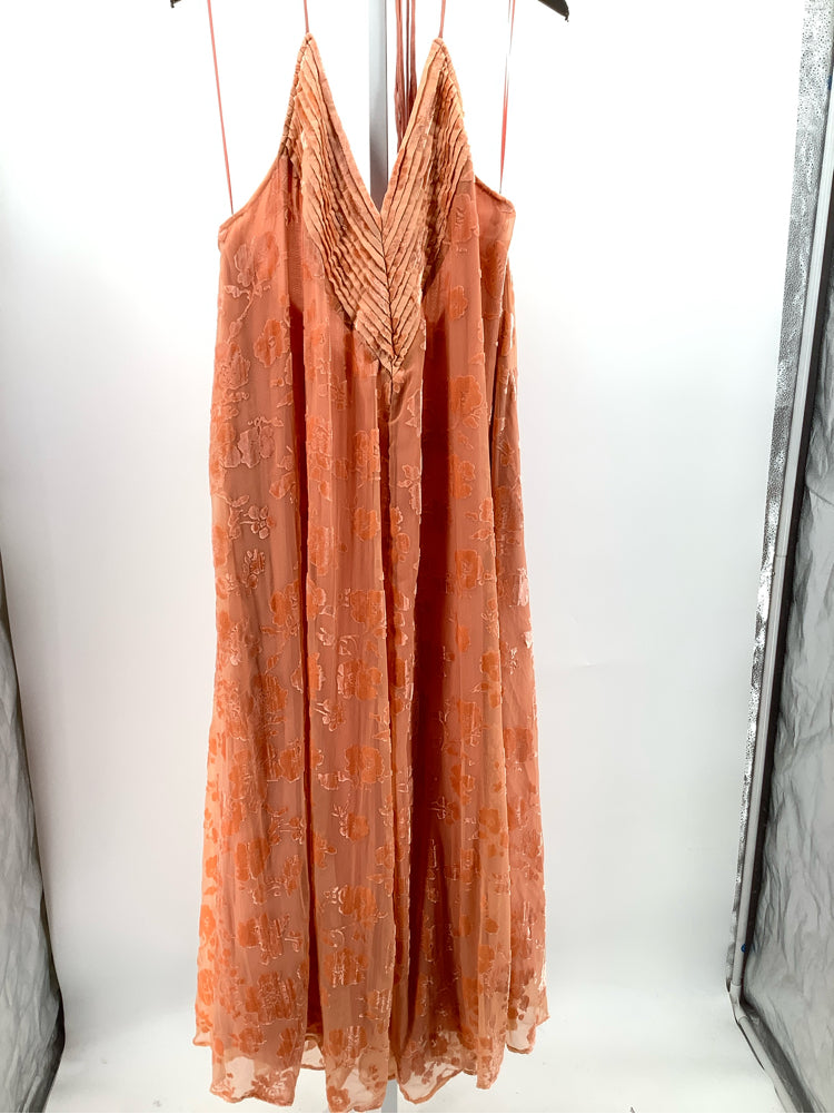 Free People Size M Orange Catalina Dress