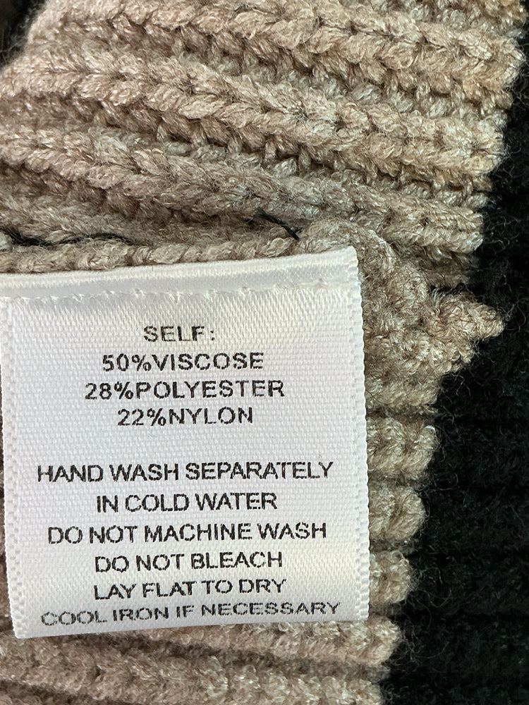 Buttermelon Size S Black & Tan Sweater