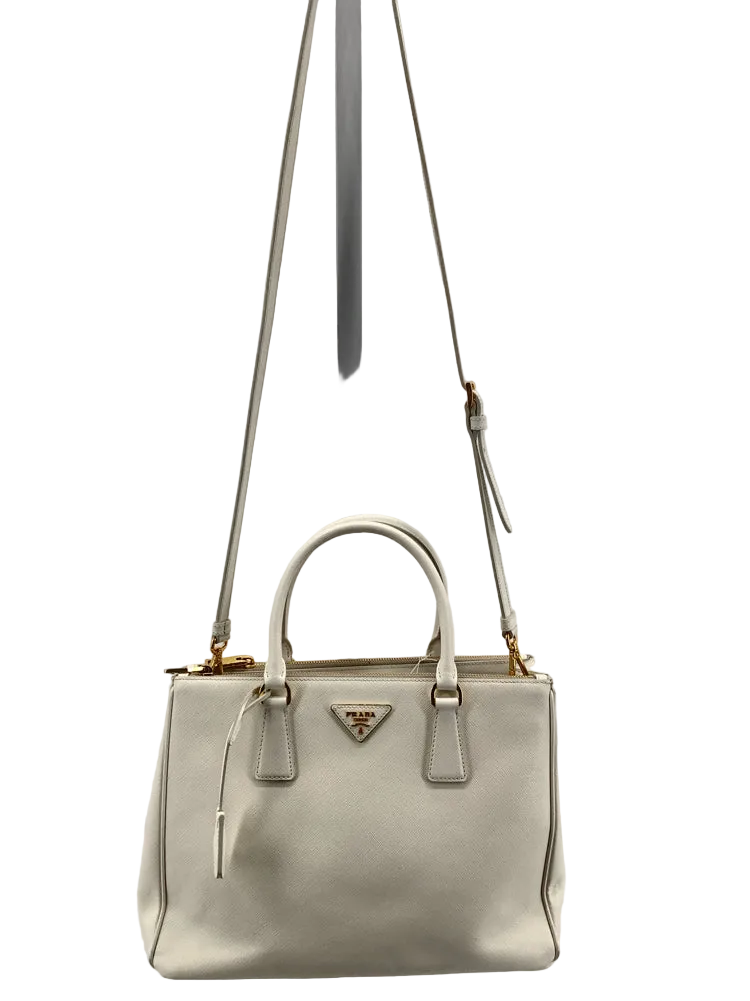 Prada White Galleria Handbags
