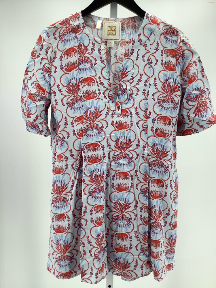Emily McCarthy Size S Blue & Red Tunic