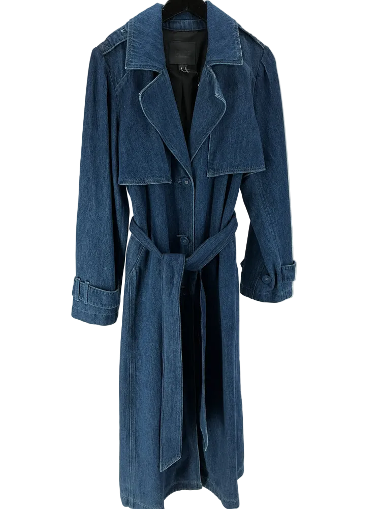 Paige Size 4 Blue Raina Trenchcoat