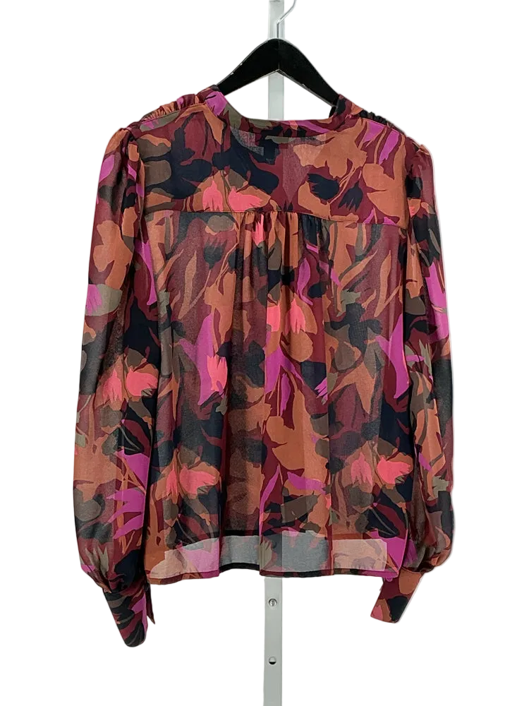 Evereve Size L Brown Multi Shirt