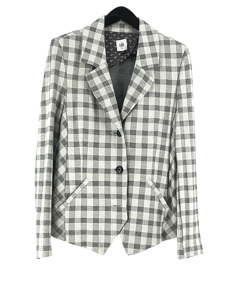 Cabi Size 10 Gray & Black Blazer