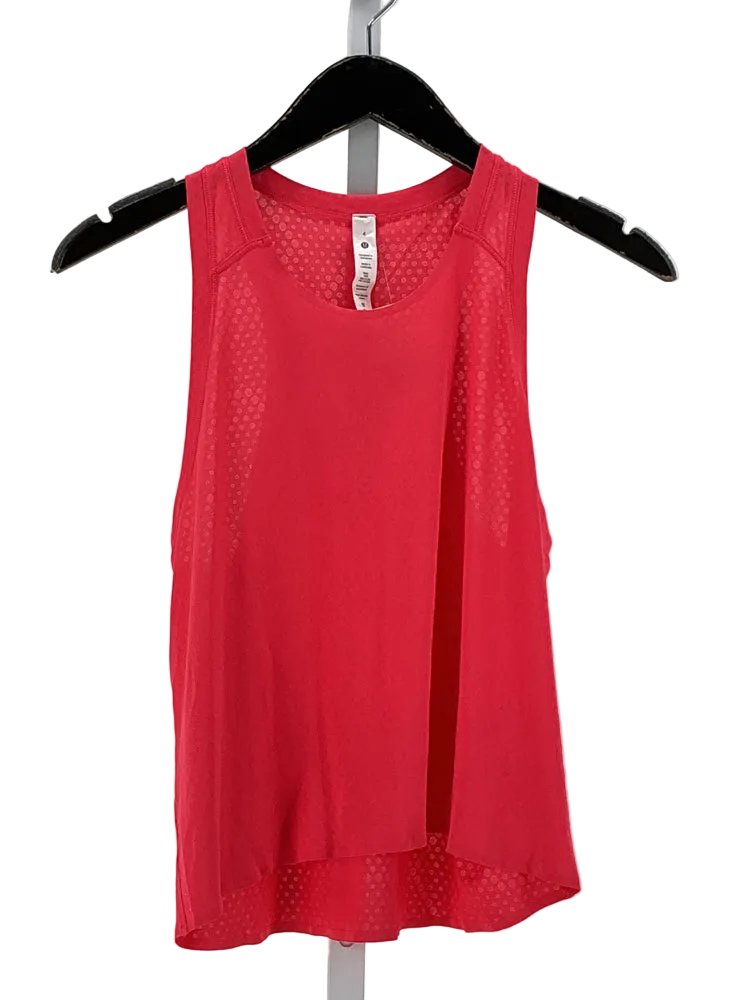 lululemon Size 4 Orange Tank Top