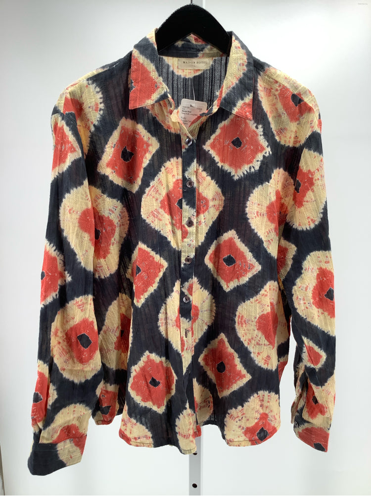 Maison Hotel Size L Navy multi Shirt