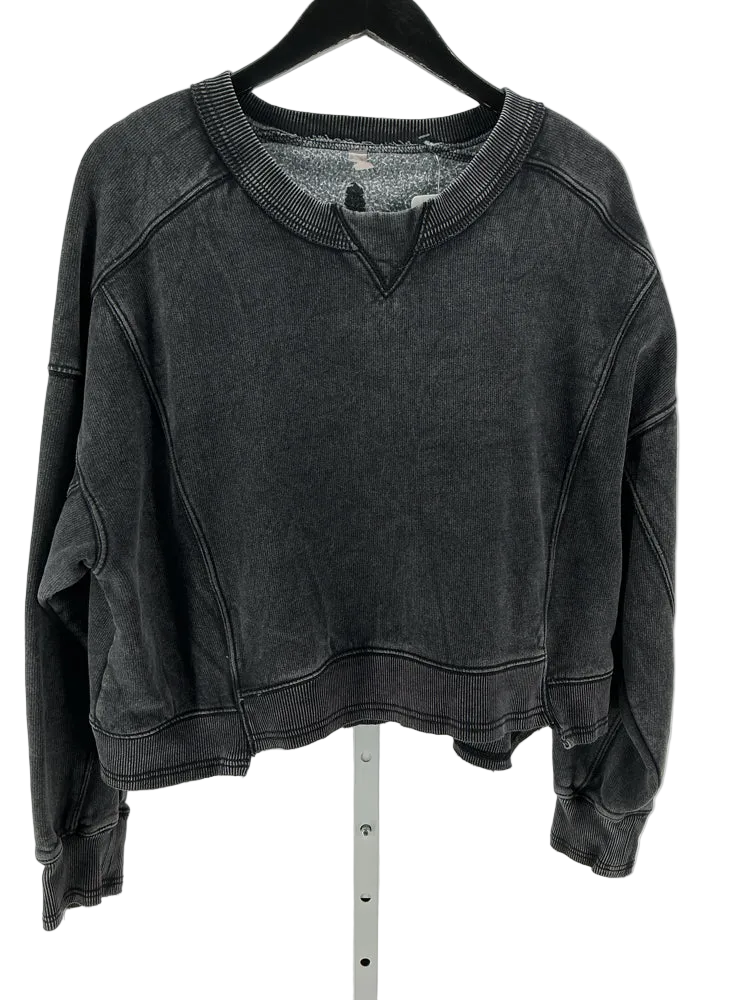 Free People Size L Gray Sweatshirt