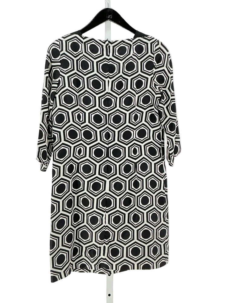 MILLY Size 8 Black & White Dress