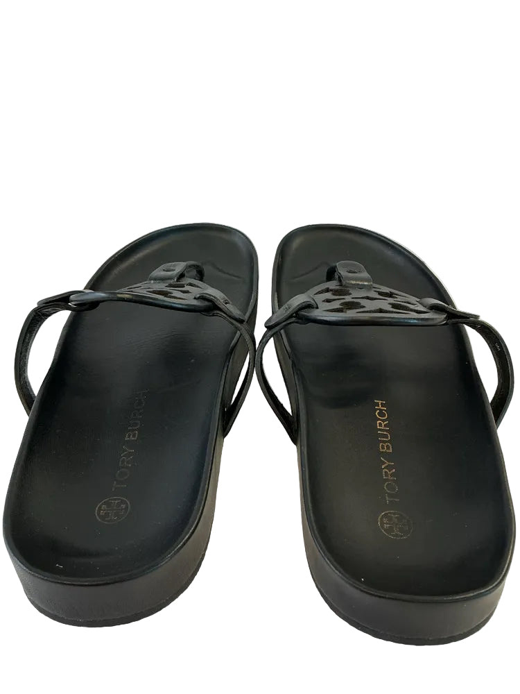 Tory Burch Shoe Size 9 Black Miller Cloud Sandals