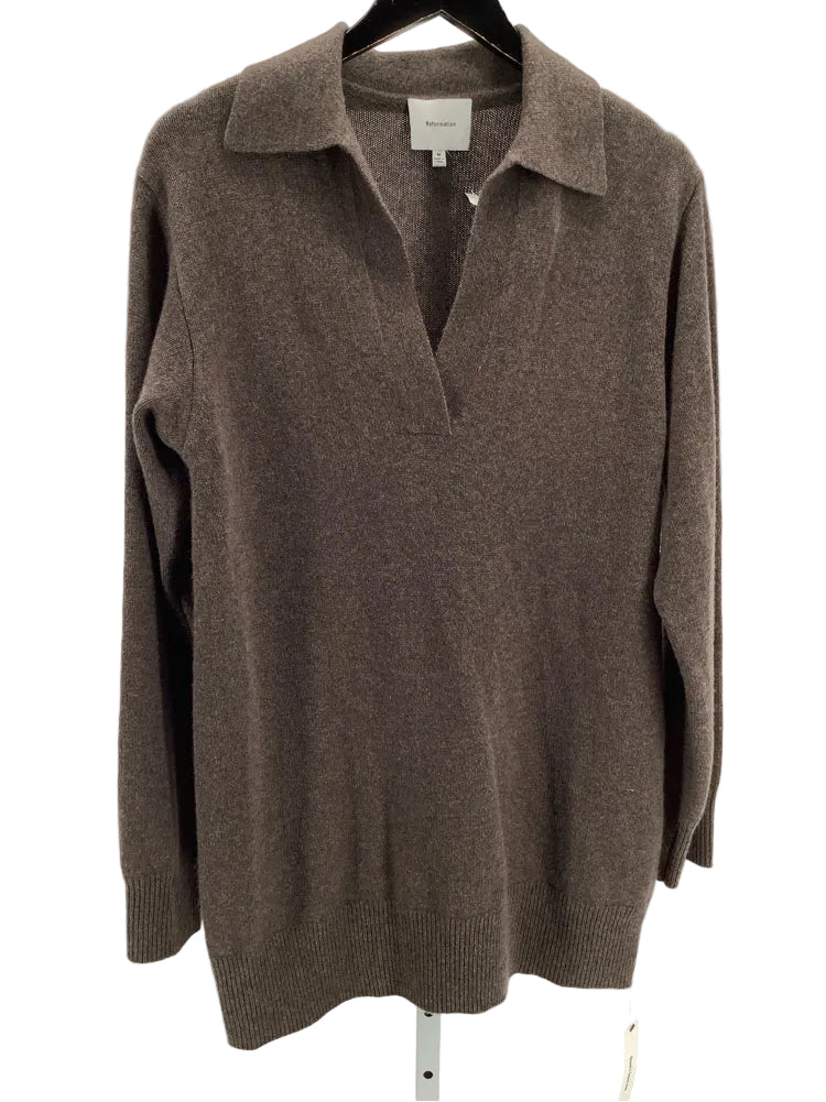 Reformation Size M Brown Sawyer Sweater