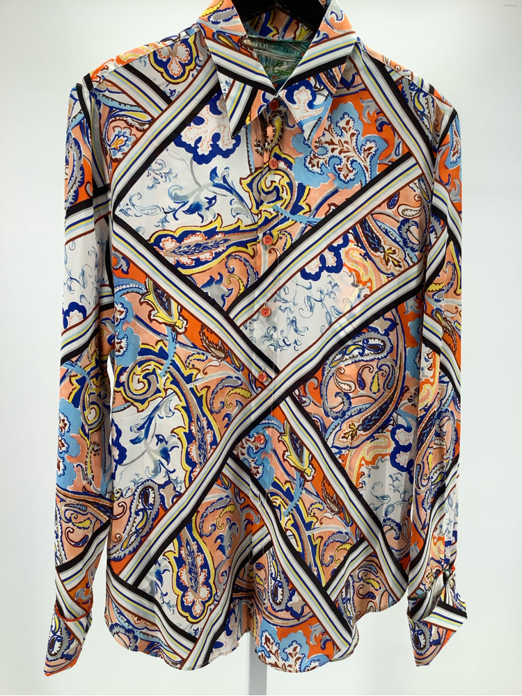 Robert Graham Size M Blue Multi Shirt