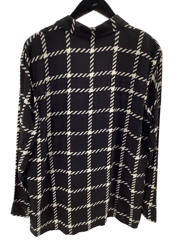 Anine Bing Size M Black & White Aspen Shirt