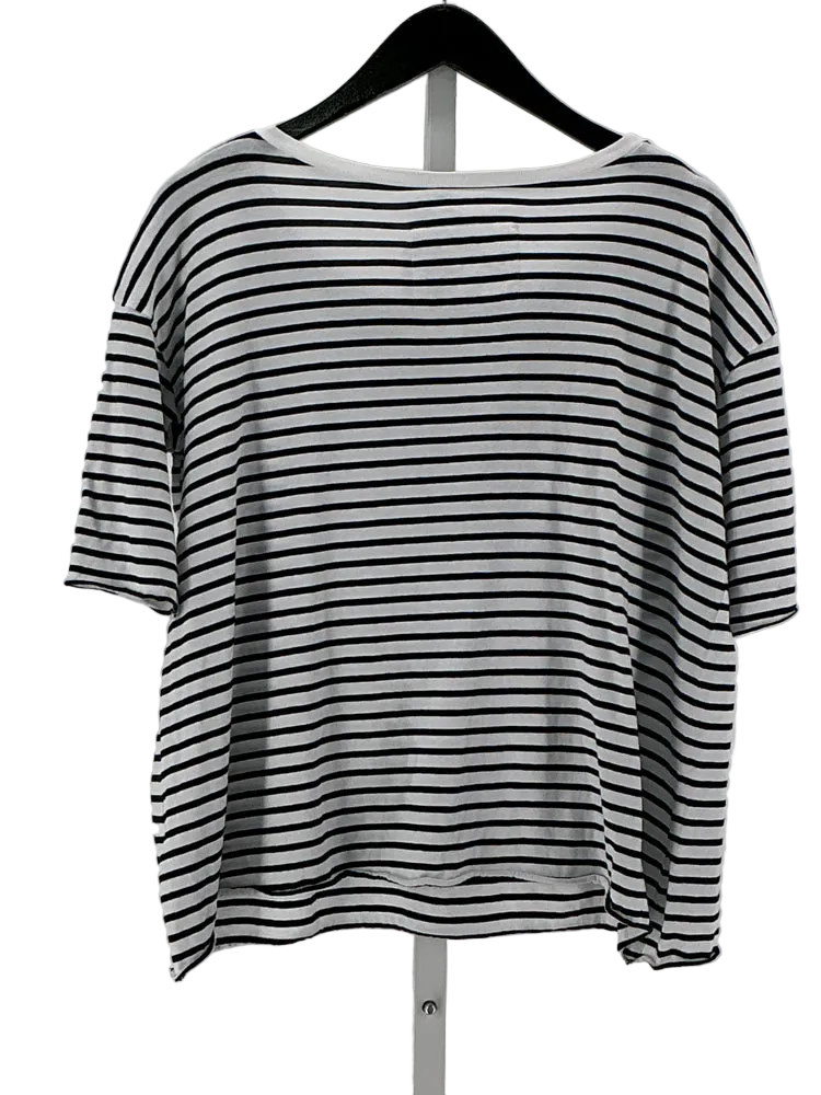 Frank & Eileen Size S Navy & white Shirt