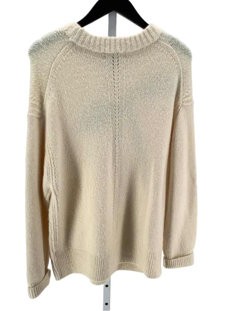 Jcrew Size S Cream & Burgundy Sweater