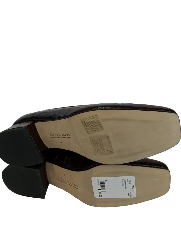 Freda Salvador Shoe Size 8 Burgundy Heels